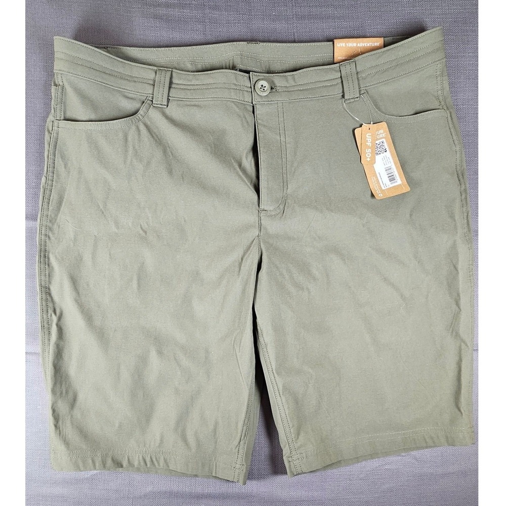 Eddie Bauer NWT Rainier Bermuda Shorts Womens 18 Sprig Green UPF 50+ 5895 0283